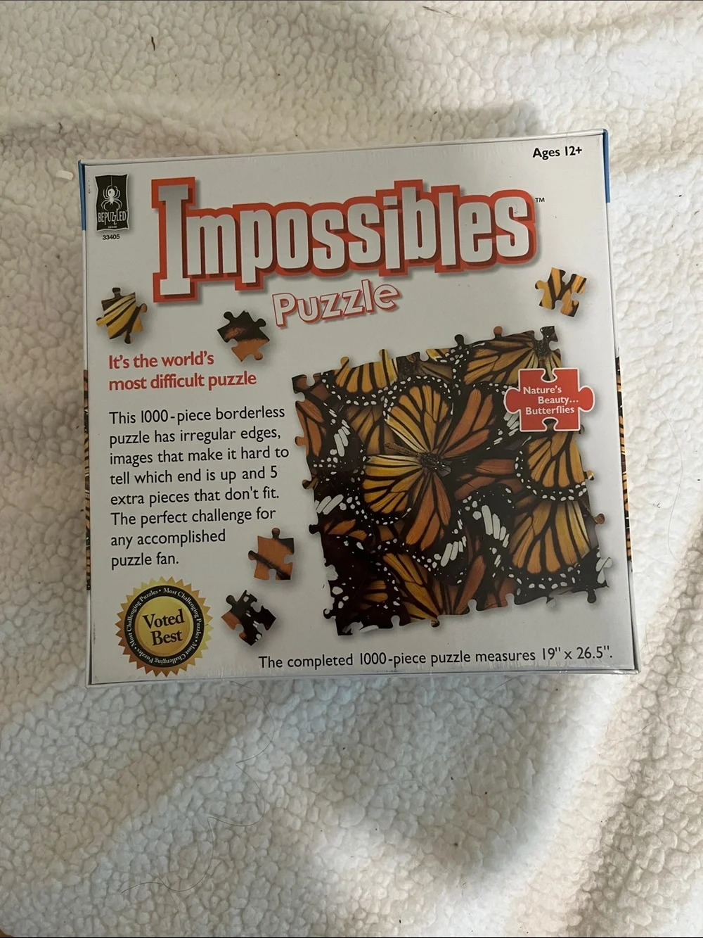 Impossibles Nature's Beauty Butterflies 1000-Piece Puzzle - Orange & Black